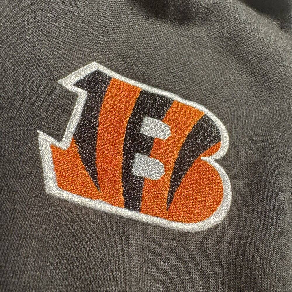 Cincinnati Bengals Full Zip Hoodie Men’s M Black Gray 2 Sided NFL Ultra Game New - Picture 4 of 14
